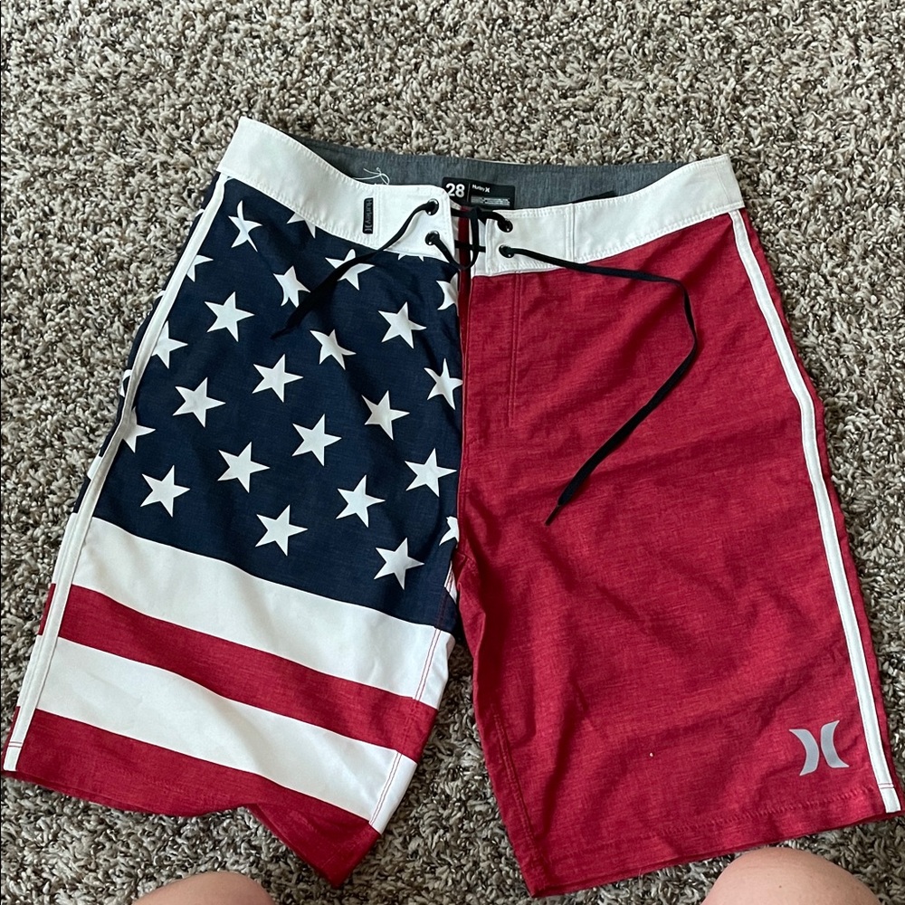 Hurley American Flag Boardshorts - Red & Navy
